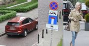 Magdalena Ogórek parkuje BMW na zakazie