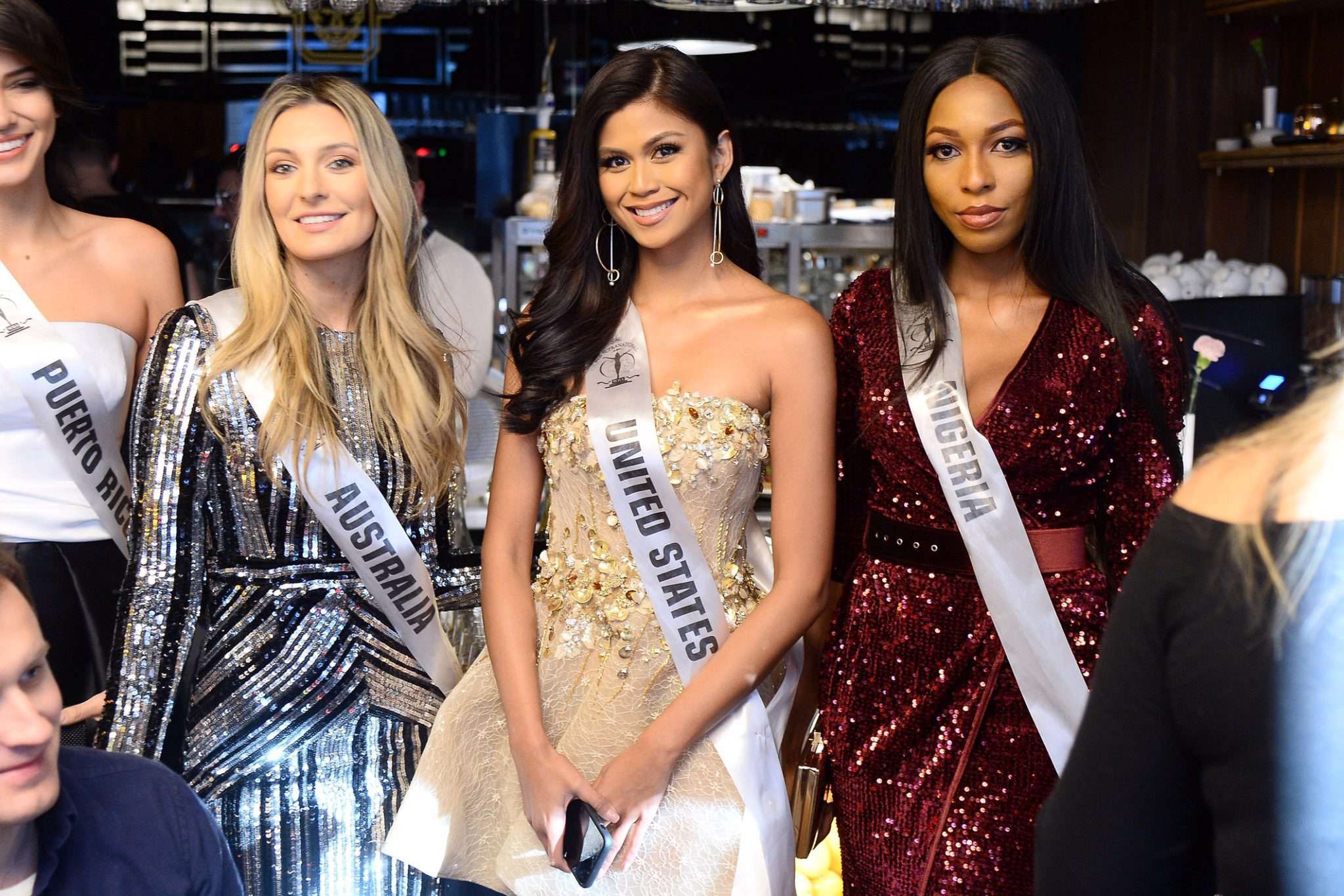 Maddison-Clare Sloane, Katrina Jayne Dimaranan, Daniella Orumwense Miss Supranational 2018 w Warszawie