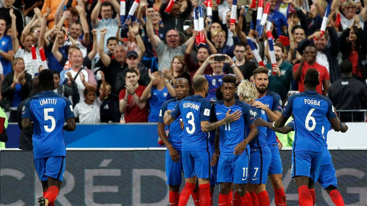 Radość piłkarzy reprezentacji Francji