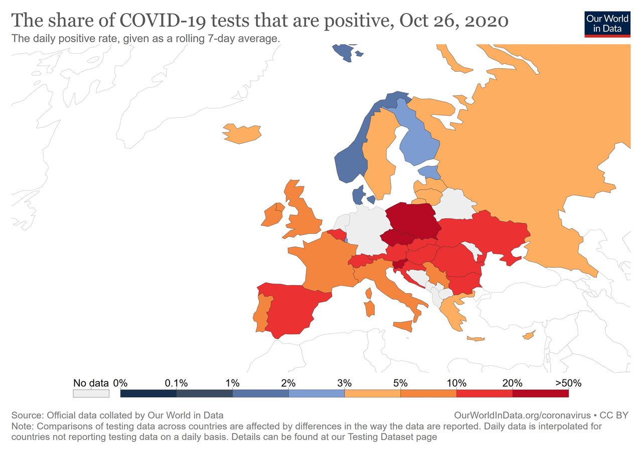 Wskaźnik pozytywnych testów na koronawirusa przekracza w Polsce 20 proc.