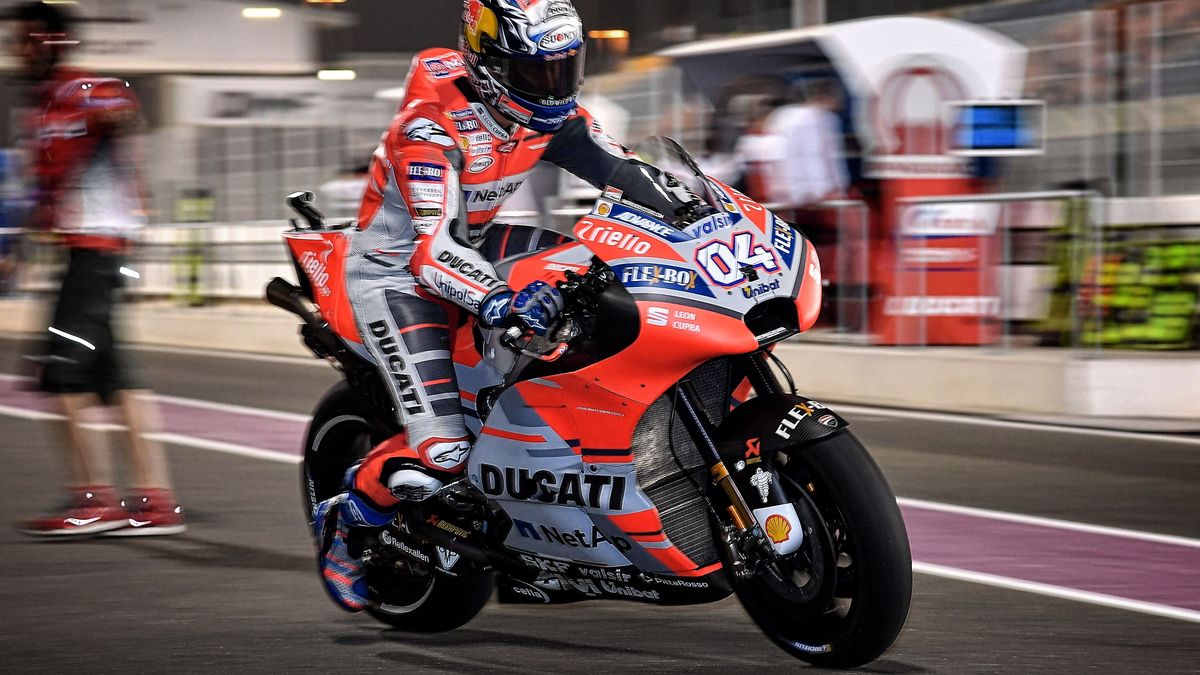 Andrea Dovizioso na torze w Katarze