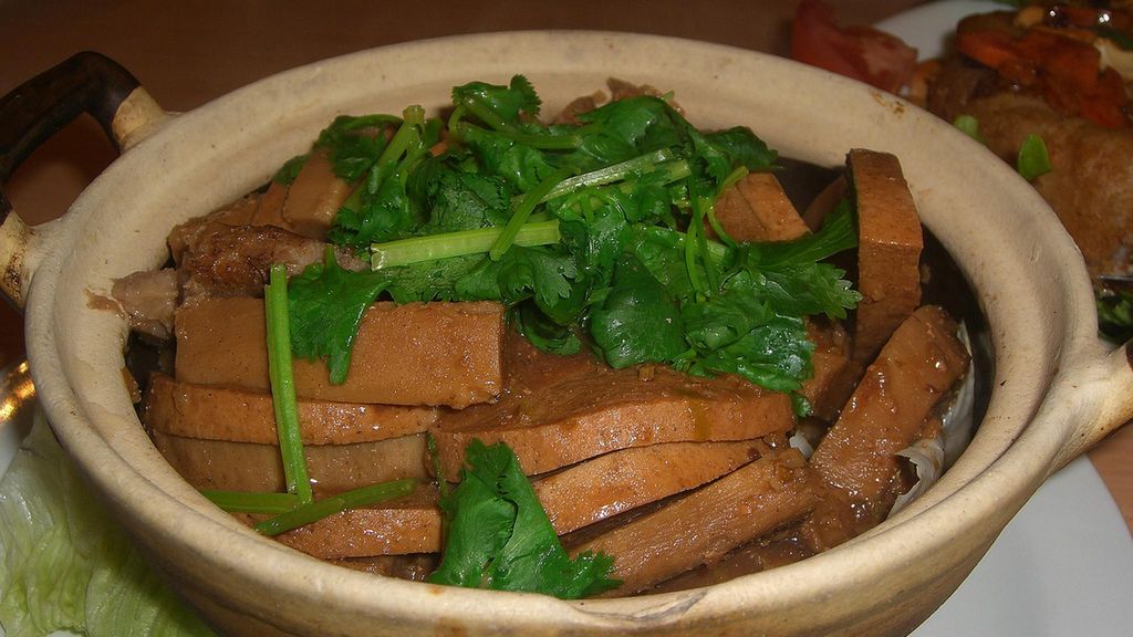 Gotowany na parze pochrzyn chiński, bez dodatku soli