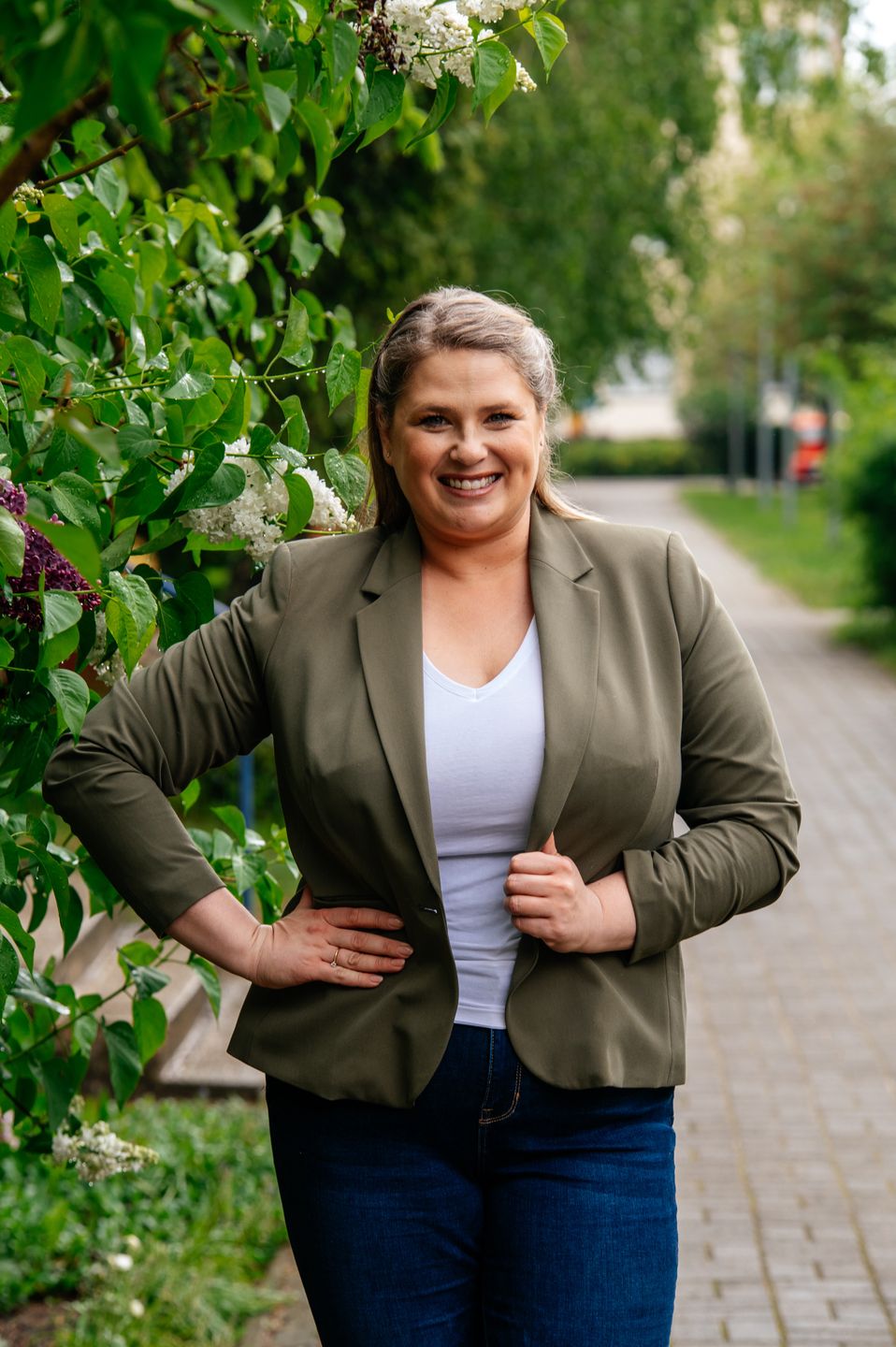 Ela Romanowska na planie "Naszego nowego domu"