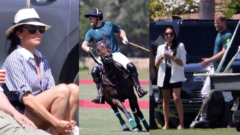 Meghan Markle i książę Harry na meczu polo 