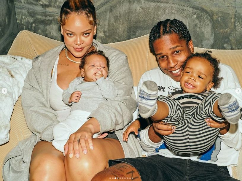 Rihanna and ASAP Rocky with their sons