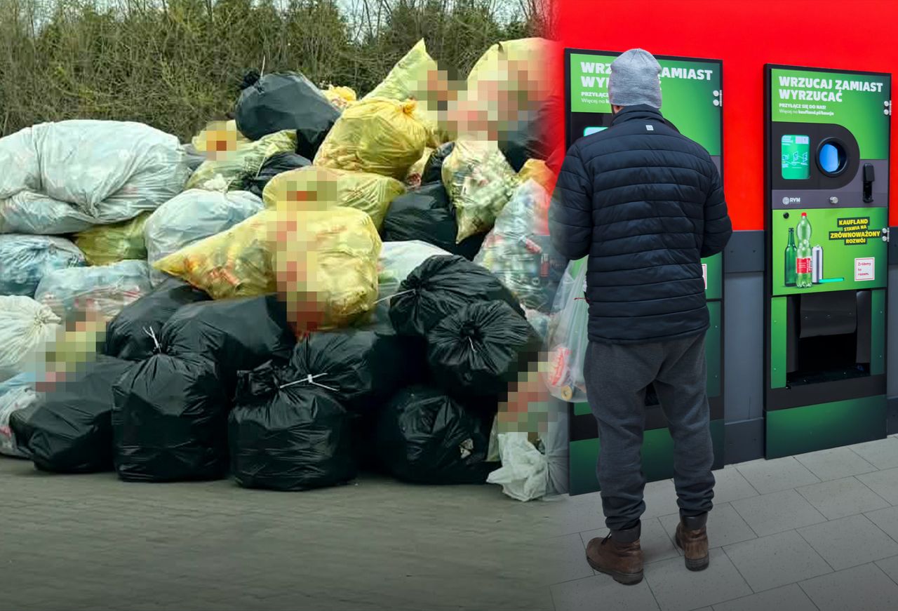 Odkryliśmy górę butelek systemu kaucyjnego. Przedsiębiorca: wożone jest powietrze