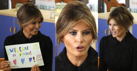 Melania Trump pociesza chore dzieci w rzymskim szpitalu (ZDJĘCIA)
