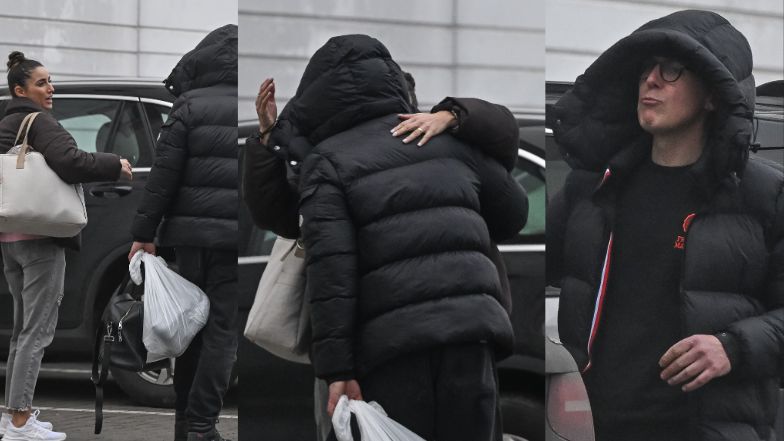 Maciej Kurzajewski przytula się z Lenką Klimentową