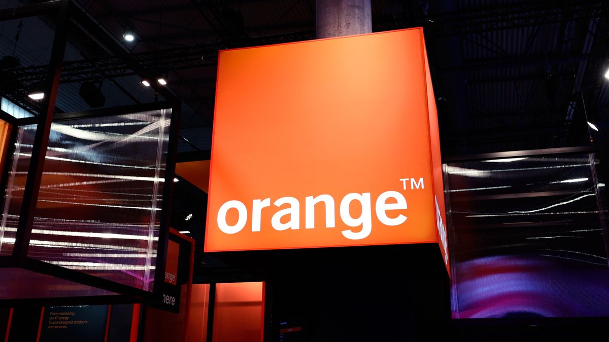 The Orange logo, which represents the French multinational telecommunications company that provides mobile, landline, internet, and Internet Protocol Television (IPTV) services, is being displayed at their pavilion at the Mobile World Congress 2024 in Barcelona, Spain, on February 28, 2024. (Photo by Joan Cros/NurPhoto via Getty Images)