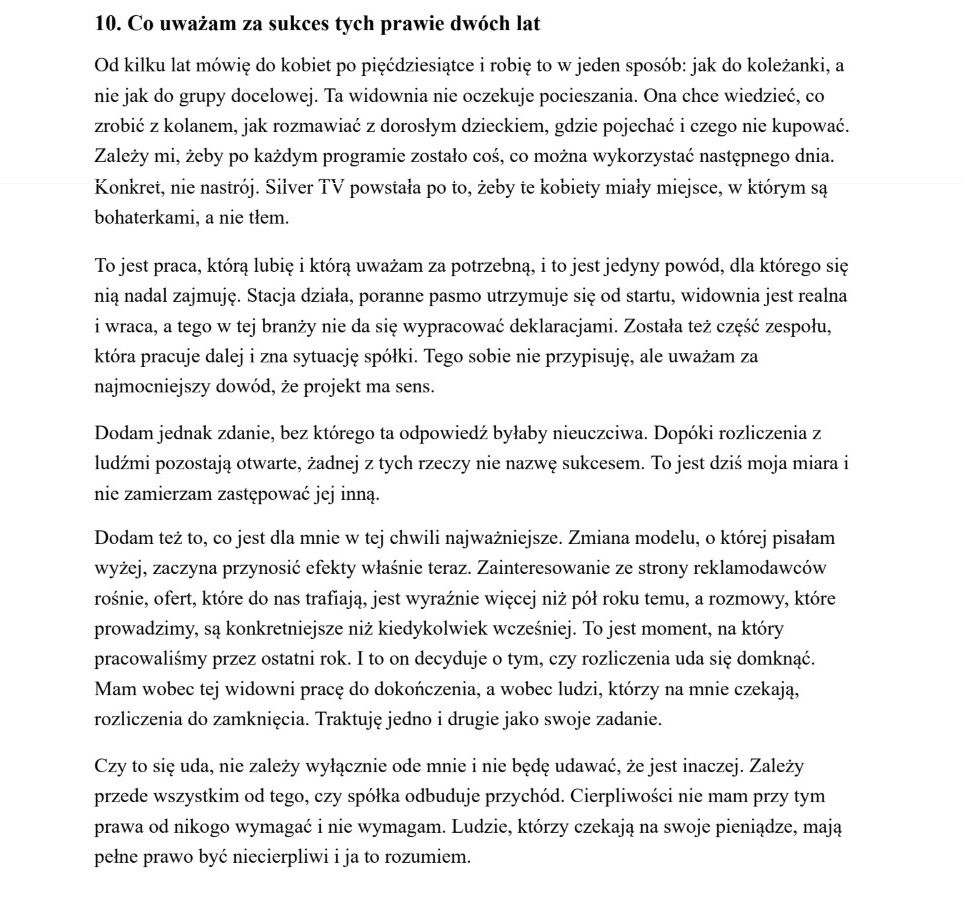 Skandal w telewizji dla seniorów