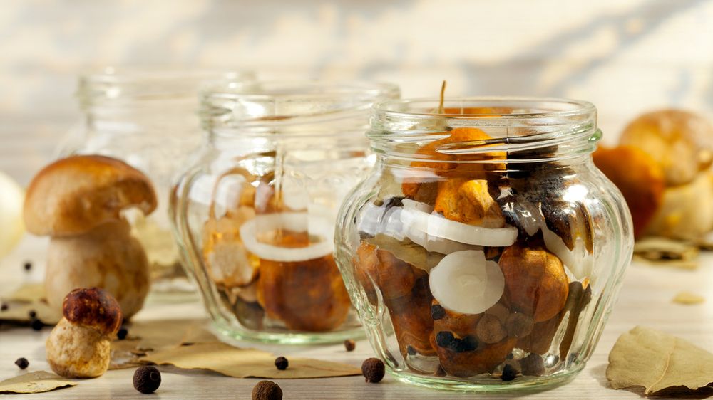 Grzyby marynowane, odsączone