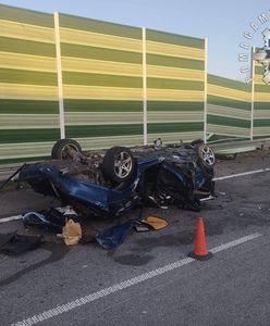 Koszmarny wypadek na A1. BMW doszczętnie zniszczone