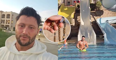 Piotr Mróz odpoczywa na rajskich wakacjach. Towarzyszy mu różaniec. "Wszędzie razem"