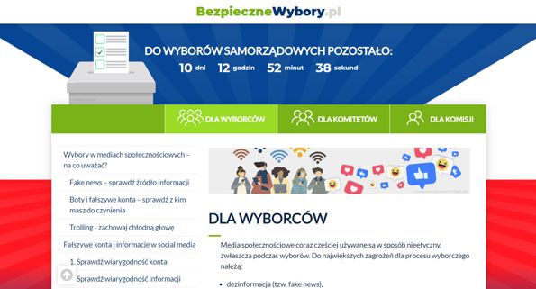 Ministerstwo Cyfryzacji ostrzega przed dezinformacją przed wyborami samorządowymi, uruchamia portal „Bezpieczne Wybory”