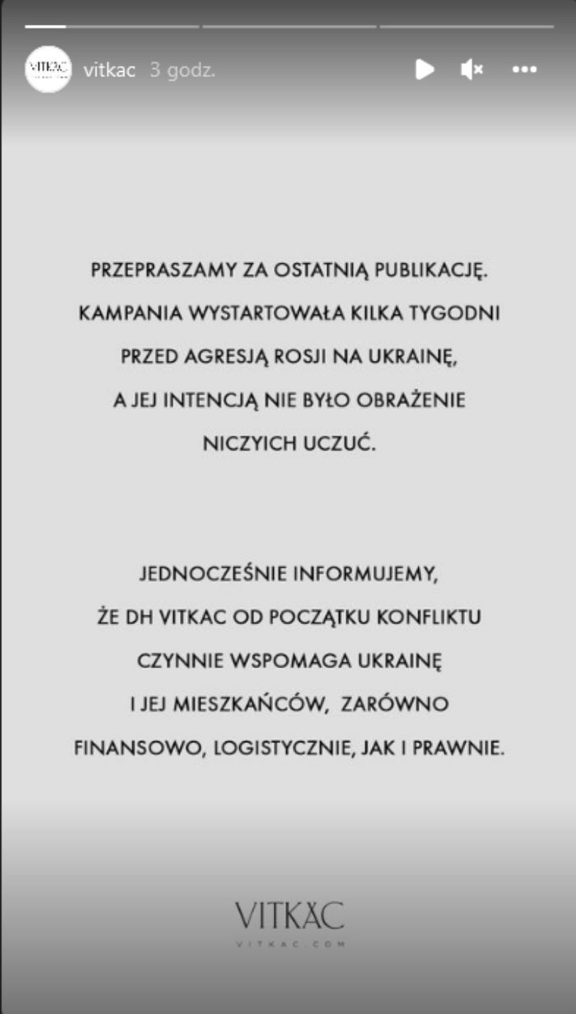 Vitkac przeprasza za kontrowersyjną kampanię