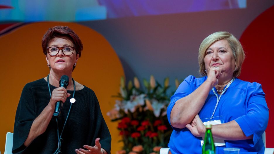 Jolanta Kwaśniewska i Anna Komorowska