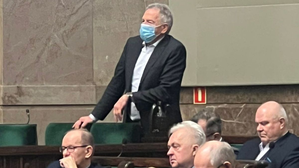 Zakażony Dariusz Rosati w Sejmie
