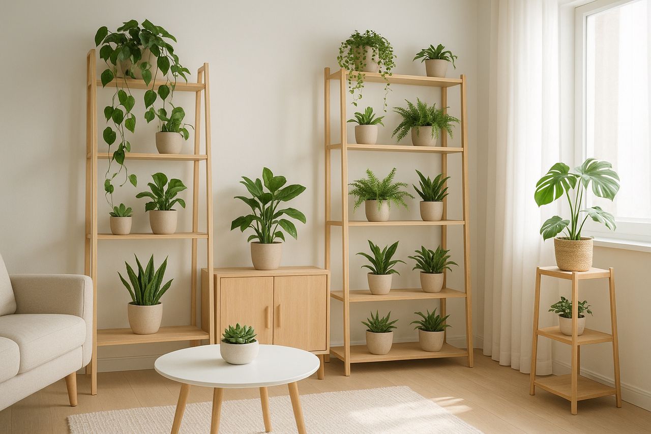 Jak zaaranżować półki i regały z roślinami? Pomysły na ekspozycję zieleni