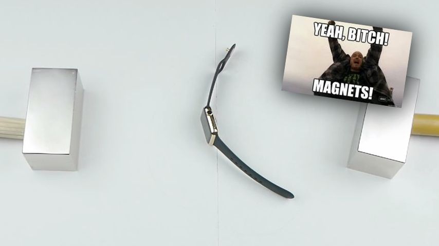 Apple Watch Edition za 10 tysięcy dolarów zmiażdżony przez magnesy neodymowe. Takiego "testu" jeszcze nie było