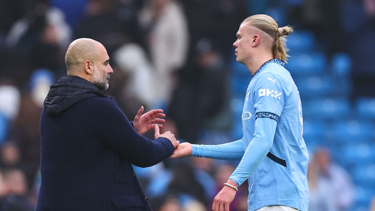 Getty Images / Robbie Jay Barratt - AMA / Na zdjęciu: Pep Guardiola zabrał głos w temacie Erlinga Haalanda