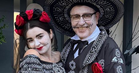 Halloween u Sołtysików na bogato. Syn pary w osobliwym kostiumie