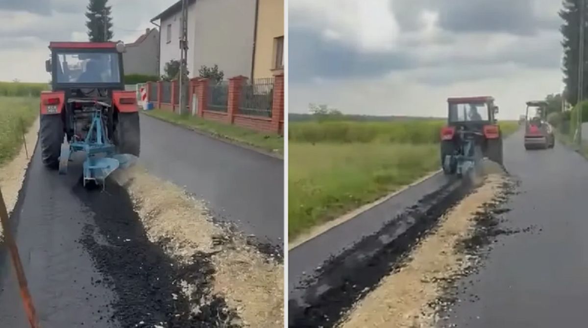 Rolnik zaorał asfalt. Teraz wyszedł na wolność. Adwokat mówi wprost