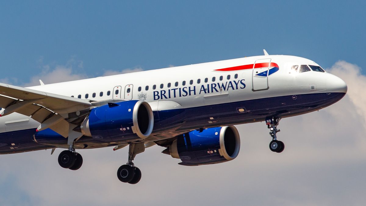 British Airways Airbus A320neo aircraft landing in a blue sky summer day at Athens International Airport AIA LGAV / ATH in Greece, on 15 July 2019 The new advanced modern with sophisticated technology Airbus A320-251N is a next generation airplane with lower fuel consumption, extended operation range and is power by 2x LEAP jet engines. British Airways BA BAW SHT Shuttle Speedbird connects the Greek capital Athina to the British Capital and London Heathrow LHR LGLL airport in England, UK. BA is a Oneworld aviation alliance member and the flag carrier airline of the United Kingdom. (Photo by Nicolas Economou/NurPhoto via Getty Images)