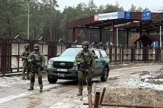 Protest przedsiębiorców przy granicy z Białorusią. Nieśli dwie symboliczne trumny