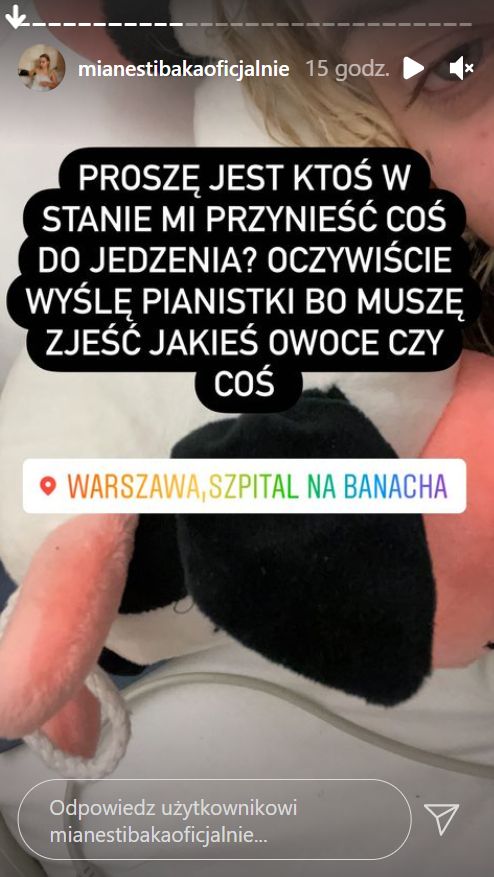 Mia Nesti Baka w szpitalu