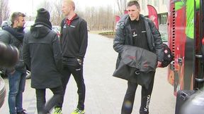 Reprezentacja Polski opuszcza hotel w Krakowie