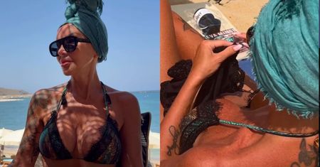 Odziana w bikini Ewa Minge wygrzewa się w promieniach słońca (FOTO)
