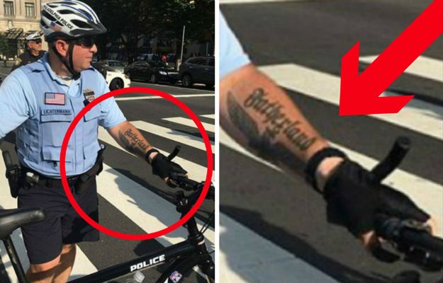 Policja tłumaczy się z nazistowskich tatuaży jednego z funkcjonariuszy