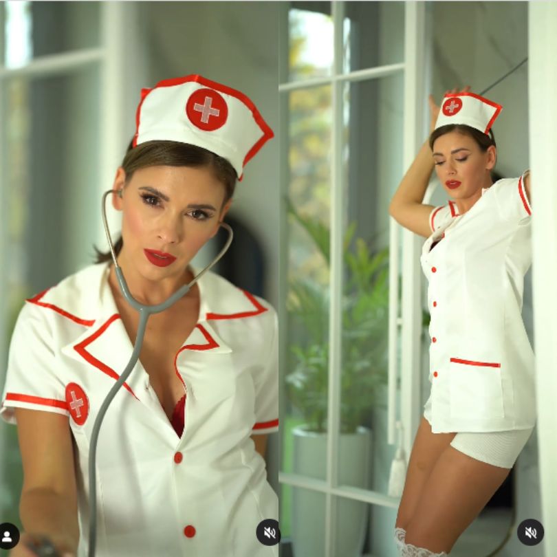Klaudia Halejcio krytykowana za pozowanie w stroju pielęgniarki