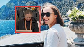 Kamera na trybuny, a tam ona