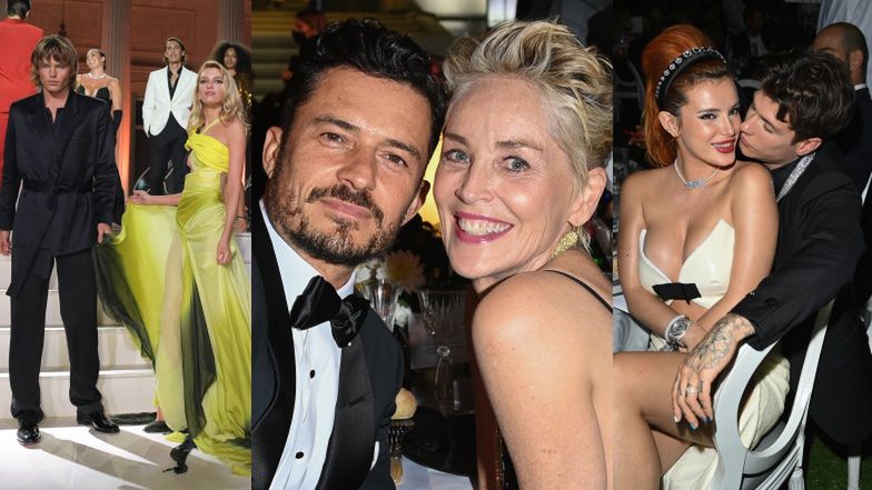 Sharon Stone i Orlando Bloom pozują razem na gali amfAR