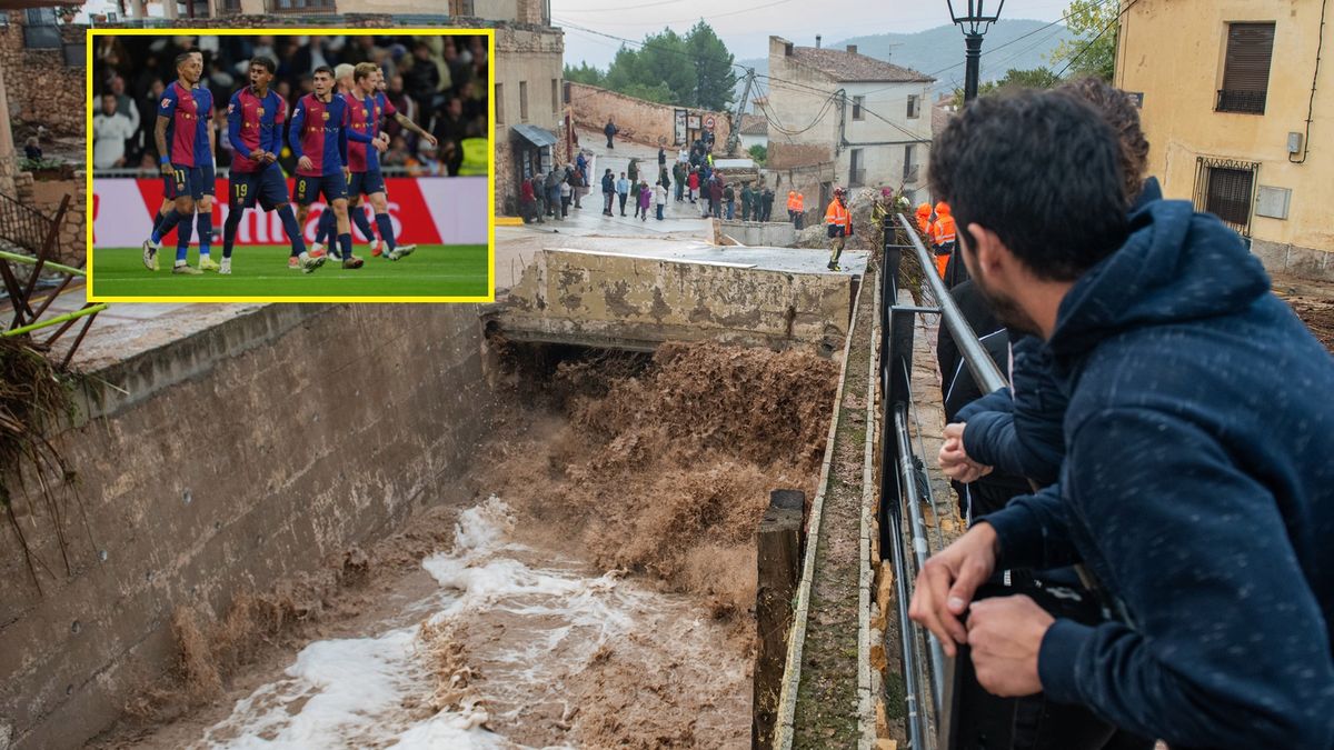 Getty Images / Na zdjęciu: powódź w Hiszpanii / FC Barcelona