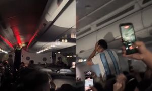 Pilot zakpił z argentyńskich kibiców. Na pokładzie samolotu wybuchła euforia