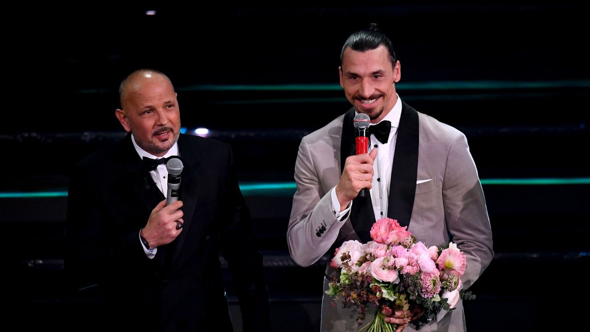 Sinisa Mihajlovic i Zlatan Ibrahimović na festiwalu Sanremo