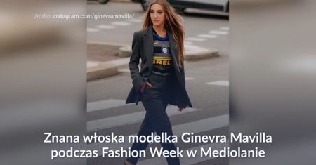 #dziejesiewsporcie: piłkarski akcent podczas Fashion Week. Modelka w koszulce Interu