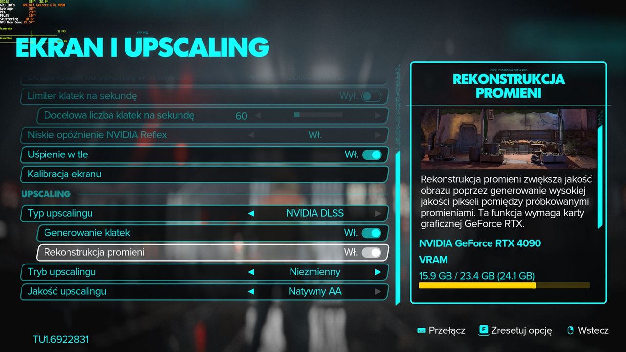 Star Wars Outlaws (PC) - ustawienia ekranu 2