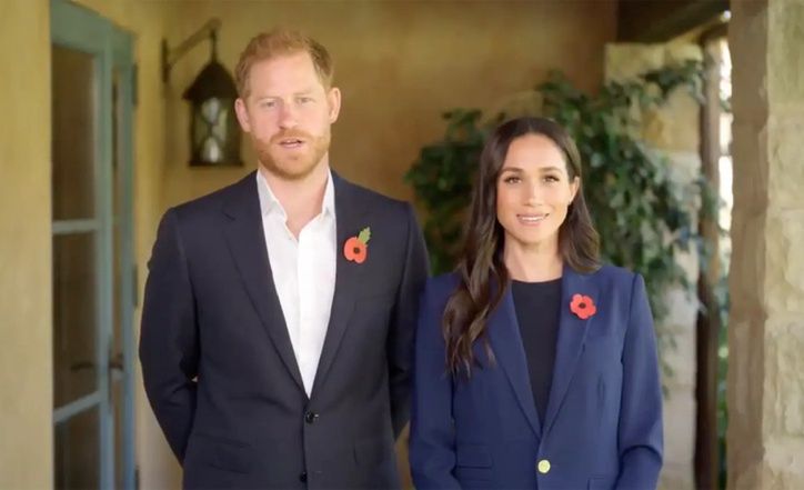 Meghan Markle and Prince Harry at their first appearance in months