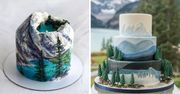 Najpiękniejsze torty z motywem gór. Inspiracje na dekoracje tortów