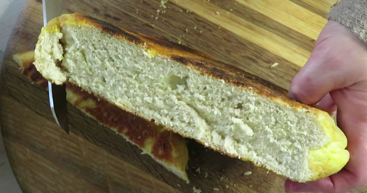Chleb bez piekarnika - Pyszności; foto: kadr z materiału na kanale YouTube: Pani M - kuchnia smakowita