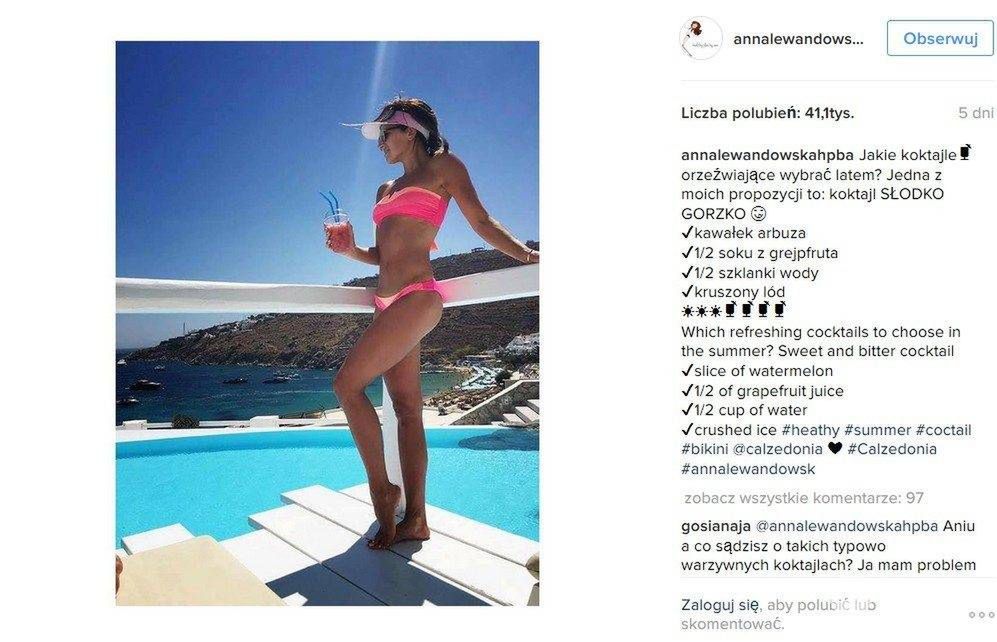 Anna Lewandowska w bikini Calzedonia za ok. 130 pln