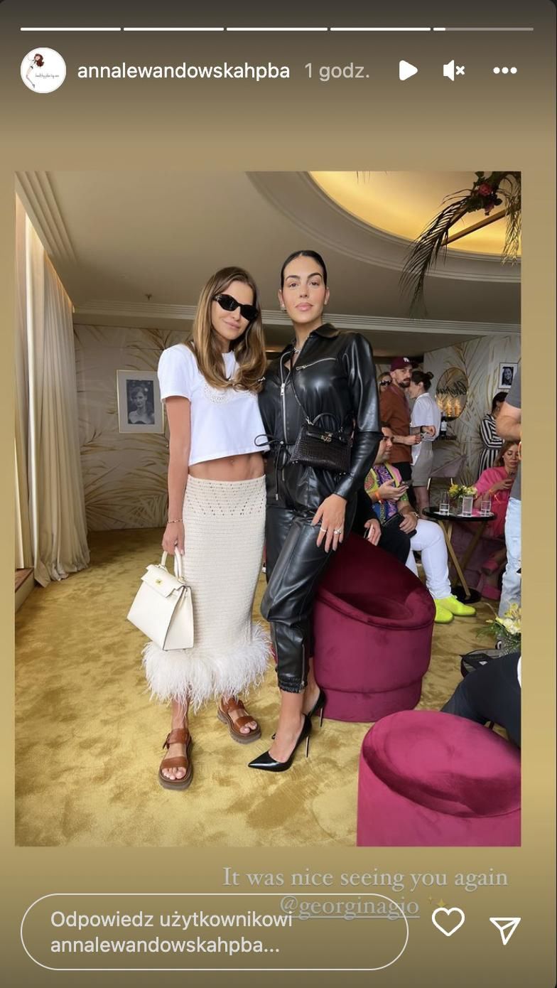 Anna Lewandowska i Georgina Rodriguez w Cannes