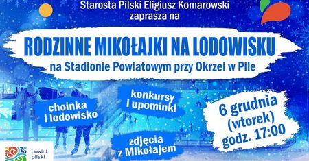 Zapraszamy na Rodzinne Mikołajki i otwarcie lodowiska