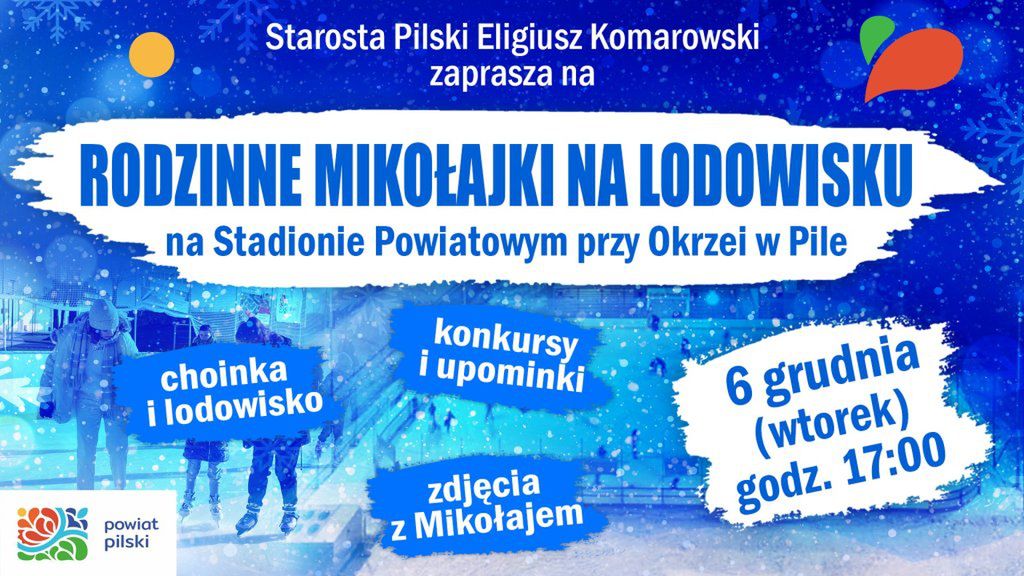 Zapraszamy na Rodzinne Mikołajki i otwarcie lodowiska
