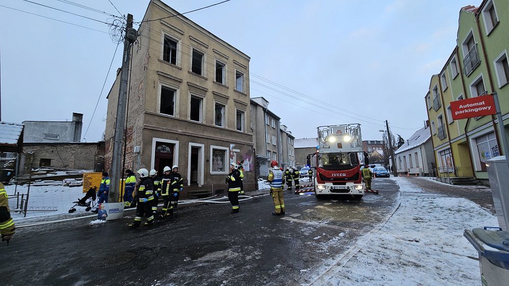 Płonęła kamienica w Chodzieży