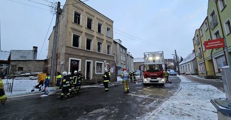 Płonęła kamienica w Chodzieży
