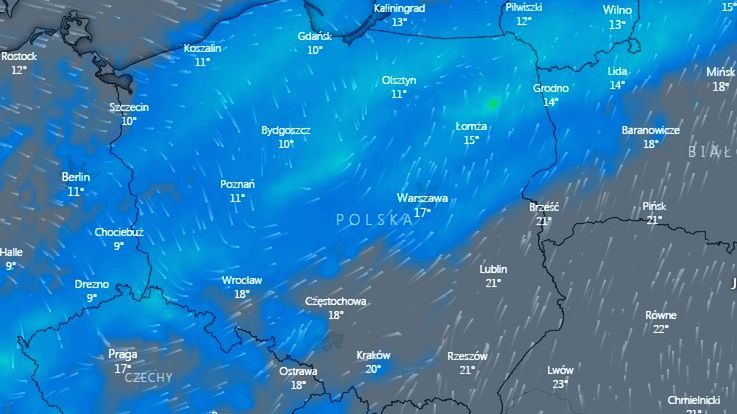 Pogoda. Prognoza na środę. Możliwe burze.